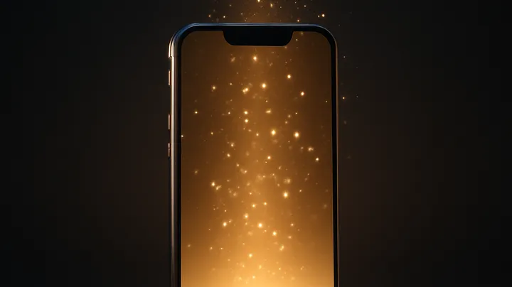 8777BDT COM Modern phone with glowing screen